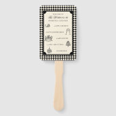 Éventail Programme de mariage Black & Ivory Old Money Itiné (Devant)