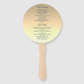 Éventail Programme de mariage bleu de la Marine moderne (Dos)