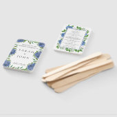 Éventail Programme de mariage Blue Hydrangeas Ventilateur à (Non-assemblé)