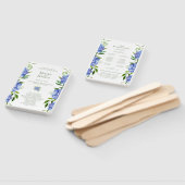 Éventail Programme de mariage Blue Hydrangeas Ventilateur à (Non-assemblé)