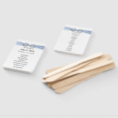 Éventail Programme de mariage Blue Infinity Fans (Non-assemblé)