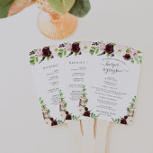 Éventail Programme de mariage Blush Romance