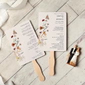 Éventail Programme de mariage Boho