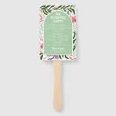 Éventail Programme de mariage Boho arche et fleurs rétro (Dos)