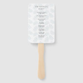 Éventail Programme de mariage Boho Eucalyptus Bleu Poussiér (Dos)