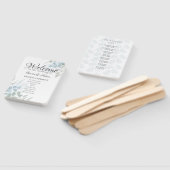 Éventail Programme de mariage Boho Eucalyptus Bleu Poussiér (Non-assemblé)