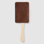 Éventail Programme de mariage Boho Oasis Burnt Umber ID959 (Devant)