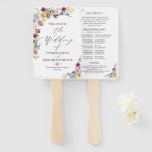 Éventail Programme de mariage Boho Wildflower (Devant et derrière)