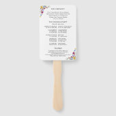 Éventail Programme de mariage Boho Wildflower (Dos)