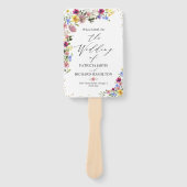 Éventail Programme de mariage Boho Wildflower (Devant)