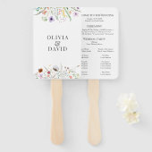 Éventail Programme de mariage Boho Wildflower Meadow (Devant et derrière)
