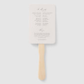 Éventail Programme de mariage botanique (Dos)