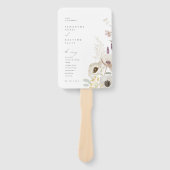 Éventail Programme de mariage botanique (Devant)