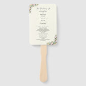Éventail Programme de mariage botanique (Devant)