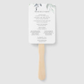 Éventail Programme de mariage botanique (Dos)