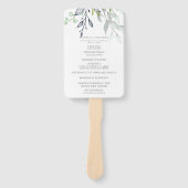 Éventail Programme de mariage botanique (Devant)