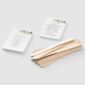 Éventail Programme de mariage botanique à feuilles d'eucaly (Non-assemblé)