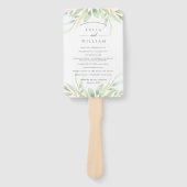 Éventail Programme de mariage botanique aérien (Devant)