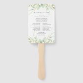 Éventail Programme de mariage botanique aérien (Dos)