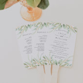 Éventail Programme de mariage botanique aérien