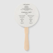 Éventail Programme de mariage botanique du feuillage rustiq (Dos)