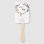 Éventail Programme de mariage botanique Mémoire d'amour du (Devant)