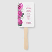 Éventail Programme de mariage bouquet floral romantique (Dos)
