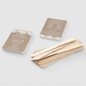 Éventail Programme de mariage Burlap et dentelle Ventilateu (Non-assemblé)