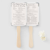 Éventail Programme de mariage catholique de dentelle rose-c (Devant et derrière)