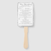 Éventail Programme de mariage catholique Faux-Satin (Devant)