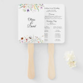 Éventail Programme de mariage champ de fleurs sauvages colo (Devant et derrière)