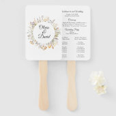 Éventail Programme de mariage Champ de fleurs sauvages en t (Devant et derrière)