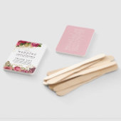 Éventail Programme de mariage champêtre rose doré et rose v (Non-assemblé)