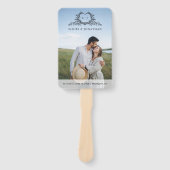 Éventail Programme de mariage chic avec monogramme minimali (Devant)