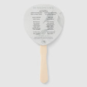 Éventail Programme de mariage | Chic Boho aquarelle Dahlia (Dos)