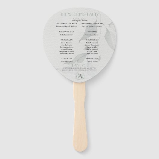 Éventail Programme de mariage | Chic Boho aquarelle Dahlia (Dos)