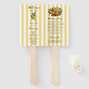 Éventail Programme de mariage Citron Méditerranéen Italien