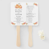 Éventail Programme de mariage Citrouille d'automne Ventilat (Devant et derrière)