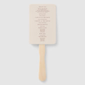 Éventail Programme de mariage citrouille rouille terracotta (Dos)
