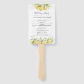 Éventail Programme de mariage Citrus vert citron Ventilateu (Dos)