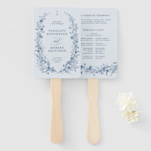 Éventail Programme de mariage classique de jardin français