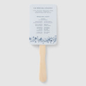 Éventail Programme de mariage classique de jardin français (Dos)