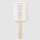 Éventail Programme de mariage classique de Monogramme noir  (Dos)