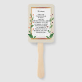 Éventail Programme de mariage classique et élégant et sophi (Dos)