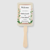 Éventail Programme de mariage classique et élégant et sophi (Devant)