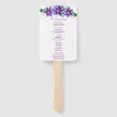 Éventail Programme de mariage Classy Chic Clematis (Dos)