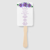 Éventail Programme de mariage Classy Chic Clematis (Devant)