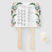 Éventail Programme de Mariage Cocktail - Icône de Mariage d (Devant et derrière)