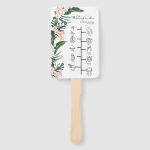 Éventail Programme de Mariage Cocktail - Icône de Mariage d (Devant)