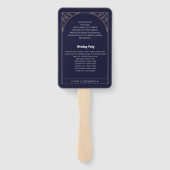 Éventail Programme de mariage Coeurs Cristaux Tarot Lune ét (Dos)